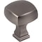 Jeffrey Alexander 1-1/8" Overall Length Brushed Pewter Square Audrey Cabinet Knob 278BNBDL - alternate 1
